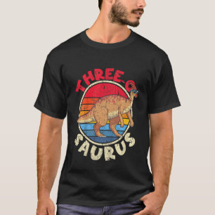 Camiseta Kids 3rd Birthday Three O Saurus Parasaurolophus F