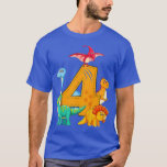 Camiseta Kids 4<br><div class="desc">Kids 4  .Vintage retro style T Rex Dinosaur with a cool Dino Saurus,  perfect for your Kids Fourth Birthday Party Dinosaurs Trex Theme,  get the matching family MamaSaurus,  DaddySaurus or Mama Saur Rex gift</div>