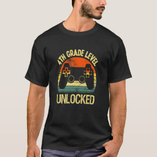 Camiseta Kids 4th Grade Level Unlocked Video Game Back To S