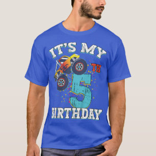 Camiseta Kids 5 Years Old Boy Girl It's My 5th Birthday Mon