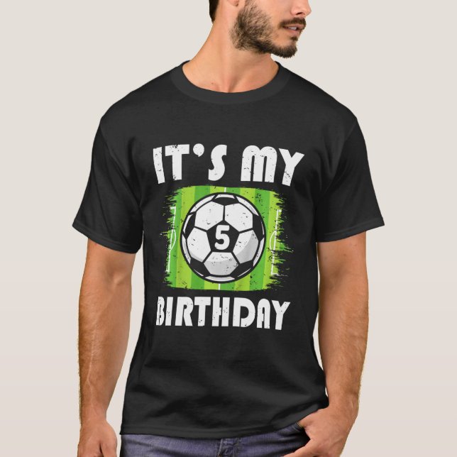 Camiseta Kids 5 Years Old Kids Soccer Player 5th Birthday B (Anverso)