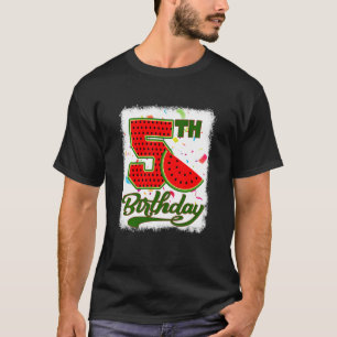 Camiseta Kids  5 Years Old Watermelon Tropical Fruits 5th B