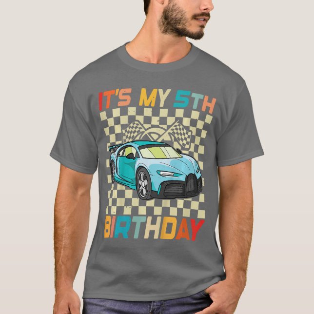 Camiseta Kids 5th Birthday tee Boy Race Racing 5 Year Old B (Anverso)