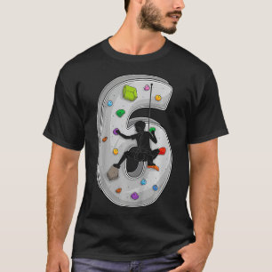 Camiseta Kids 6 year old rock climbing 6th birthday Adventu