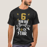 Camiseta Kids 6 Year Old Rockstar   Boys Girls Birthday<br><div class="desc">Kids 6 Year Old Rockstar   Boys Girls Birthday Check out our guitarist t shirt selection for the very best in unique or custom,  handmade pieces from our shops.</div>
