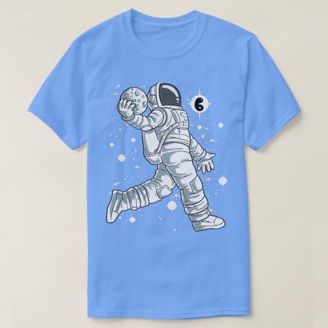 Camiseta Kids 6 Years Old Astronaut With Moon Birthday Gift (Diseño del anverso)