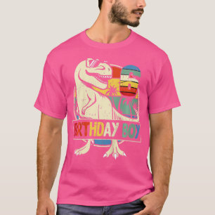 Camiseta Kids 6th Birthday Boy Dino  Rex Dinosaur Boys Matc