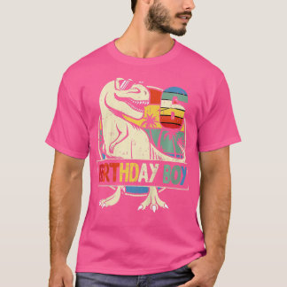 Camiseta Kids 6th Birthday Boy Dino Rex Dinosaur Boys Matc