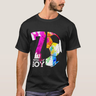 Camiseta Kids 7 Birthday Boy Soccer 7th Birthday 