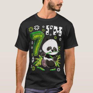 Camiseta Kids 7 Year Old Panda 7th Birthday Party Animal Pa