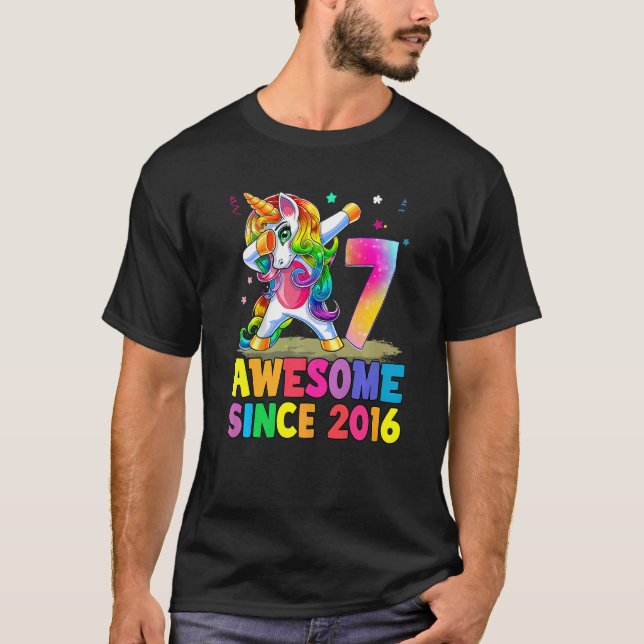 Camiseta Kids 7 Years Old Gifts Girls Boys Teens 7th Birthd (Anverso)