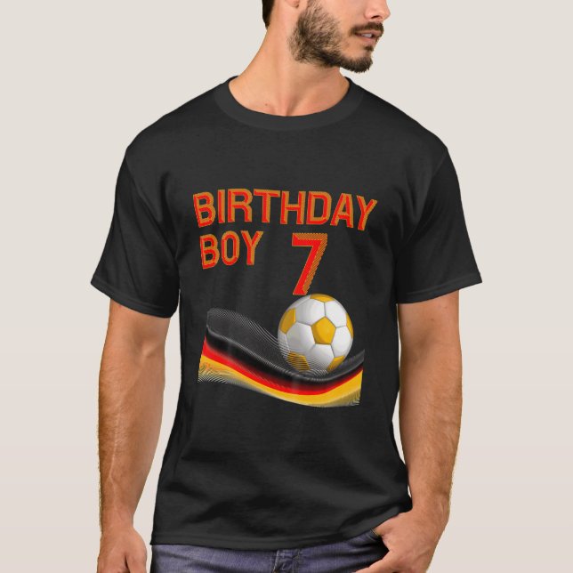 Camiseta Kids 7Th Birthday Boy Soccer Ball 7 Years Old Kids (Anverso)