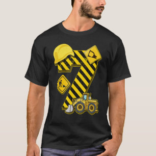 Camiseta Kids 7th Birthday Digger  I 7 Years Builder Excava
