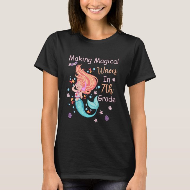 Camiseta Kids 7th Grade Mermaid Making Magical Waves Kids G (Anverso)