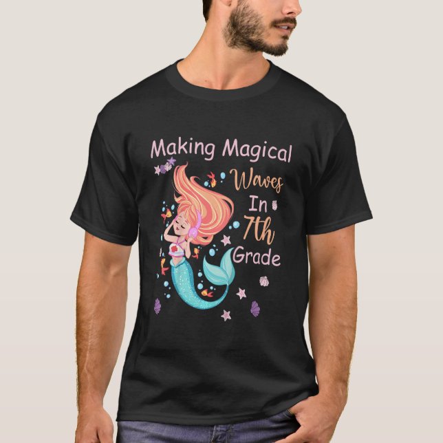 Camiseta Kids 7th Grade Mermaid Making Magical Waves Kids G (Anverso)
