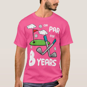 Camiseta Kids 8th Birthday Golf Funny Golfer 8 Year Old Boy