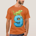Camiseta Kids 9th Birthday Party Lizard Lover Pet Reptile 9<br><div class="desc">Kids 9th Birthday Party Lizard Lover Pet Reptile 9 Years Old   1  .</div>