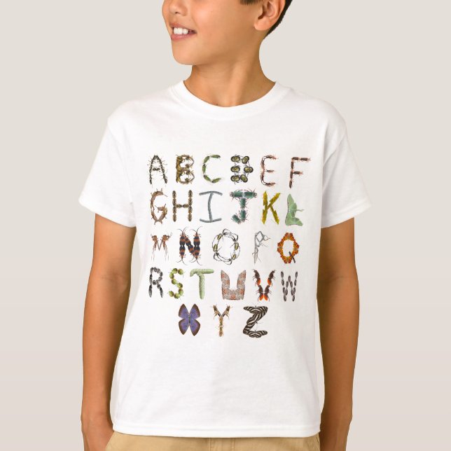 Camiseta Kids Alphabet Bugs (Anverso)