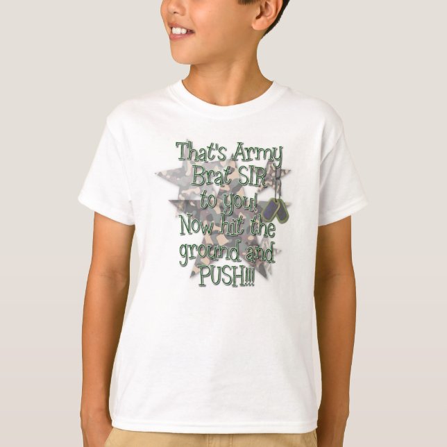 Camiseta Kids American Apparel Tee - Army Brat Sir (Anverso)