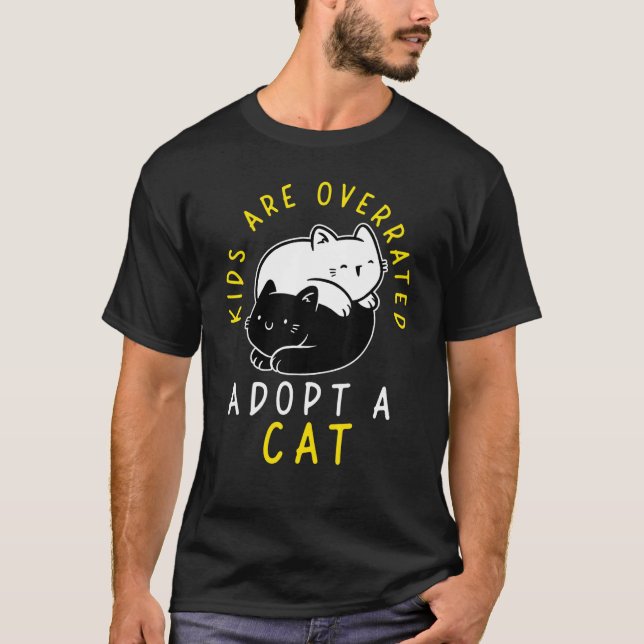 Camiseta Kids are overrated adopt a Cat  DINK 4 (Anverso)