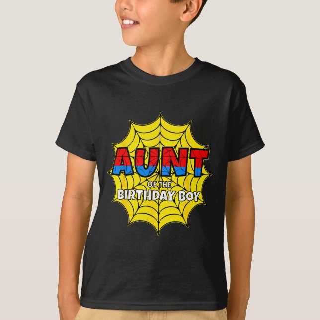 Camiseta Kids Aunt Of The Birthday Boy Sder Theme Party Mat (Anverso)
