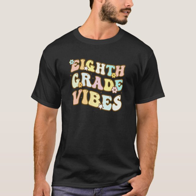 Camiseta Kids Back To School Eighth Grade Vibes Student Tea (Anverso)