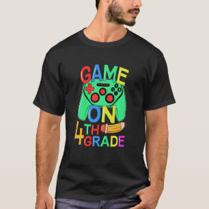 Camiseta Kids Back To School Video Gamer 4th Grade Game On 