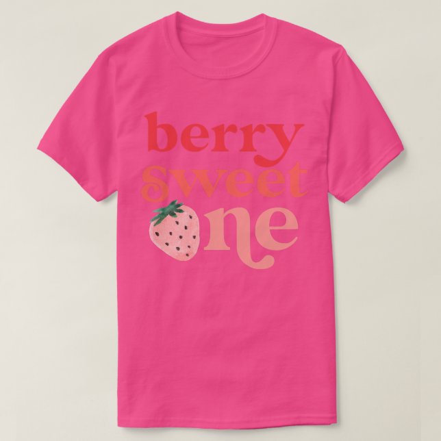 Camiseta Kids Berry Sweet One Strawberry First Birthday Dau (Diseño del anverso)