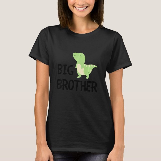 Camiseta Kids Big Brother Dinosaur Best Bro Ever World's Gr (Anverso)