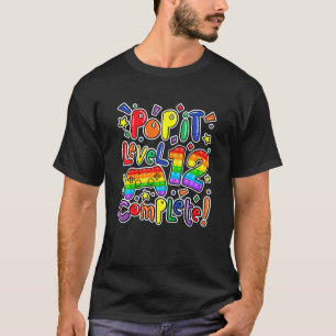 Camiseta Kids Birthday Boy Girl Level 12 Complete Pop It Fi