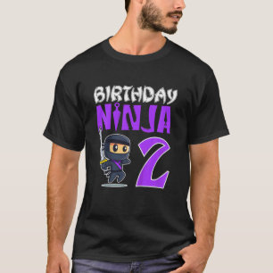 Camiseta Kids Birthday Ninja For 2 Year Old Little Ninja 2t