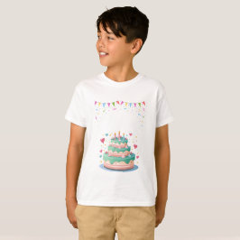 Camiseta Kids Birthday Party Invitation Fun Cartoon Style