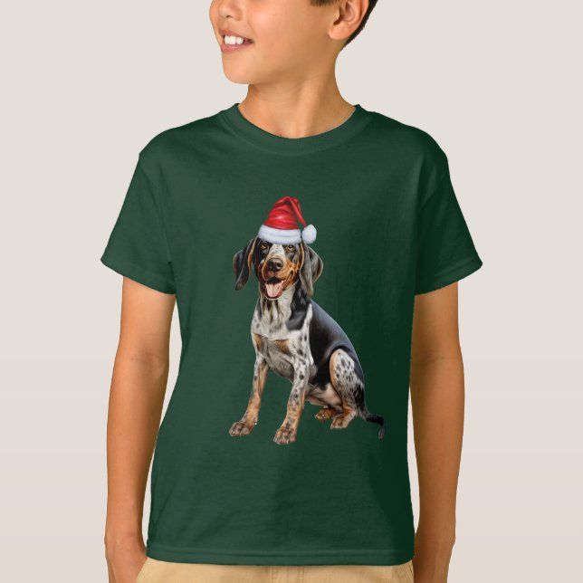Camiseta Kids Bluetick Coonhound Dog Lover Funny Christmas (Anverso)