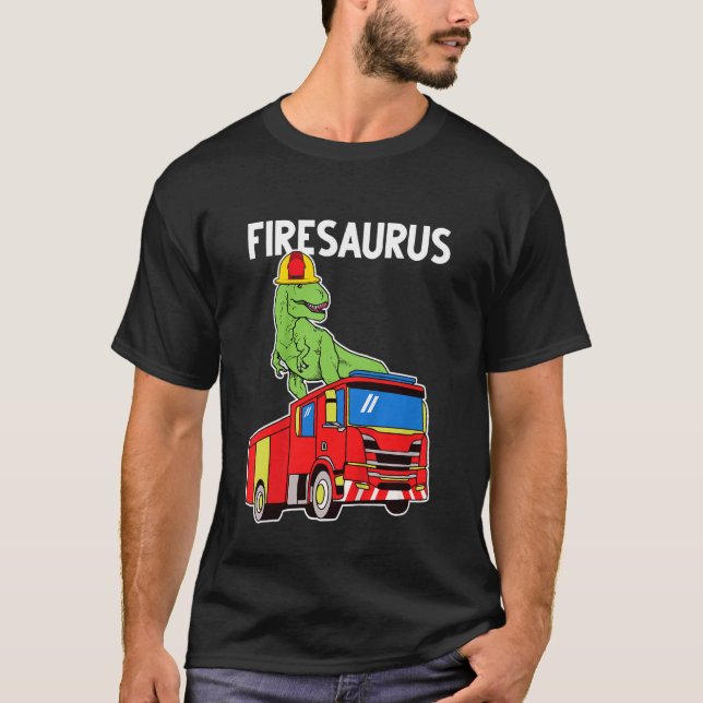 Camiseta Kids Boys Dino Fire Truck (Anverso)