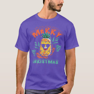 Camiseta Kids Boys Girls Xmas Pineapple Tree Merry Christma