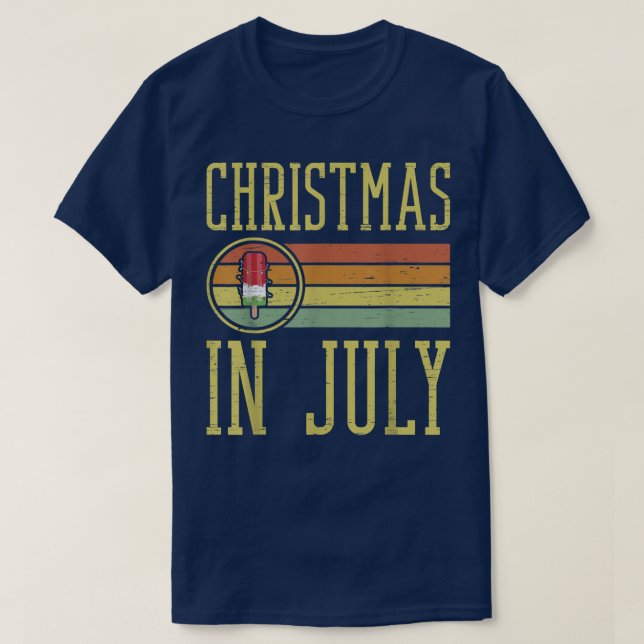 Camiseta Kids Boys Retro Xmas Ice Tree Light Beach Christma (Diseño del anverso)