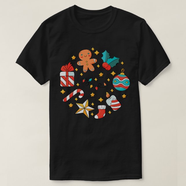 Camiseta Kids Christmas Cookie tee festive gingerbread cand (Diseño del anverso)