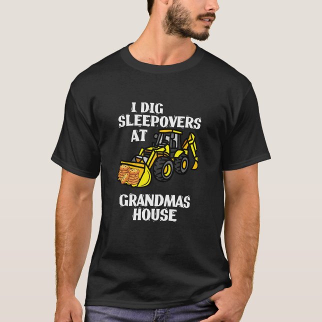 Camiseta Kids Construction Loader Excavator I Dig Sleepover (Anverso)