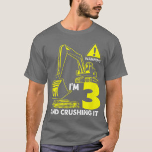 Camiseta Kids Construction Truck 3rd Birthday 3 Years Old D
