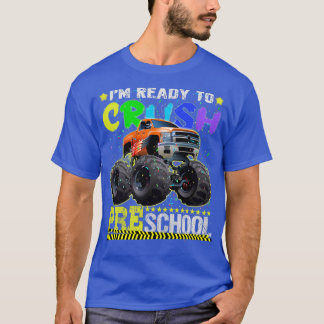 Camiseta Kids Cool Monster Truck Preschool Back To School F