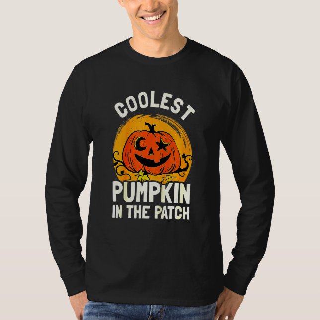 Camiseta Kids Coolest Pumpkin In The Patch Toddler Boys Hal (Anverso)