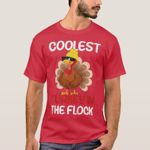Camiseta Kids Coolest Turkey In The Flock Funny Cool Cute T
