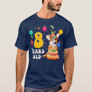 Camiseta Kids Cute 8 Years Old Corgi Dog Lover 8th Birthday