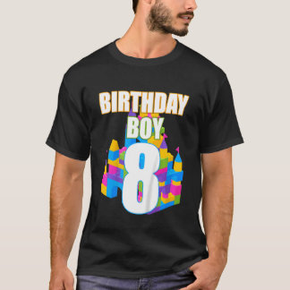 Camiseta Kids Cute 8th Birthday  8 Years Old Block Building