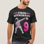 Camiseta Kids Dabbing Astronaut 9 Year Old Birthday Girl Sp<br><div class="desc">Kids Dabbing Astronaut 9 Year Old Birthday Girl Space 9th Bday T-Shirt</div>