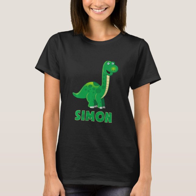 Camiseta Kids Dino dinosaur nombre Simon (Anverso)