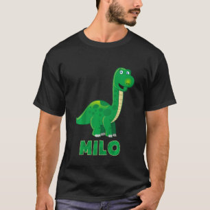 Camiseta Kids Dino dinosaurio nombre Milo