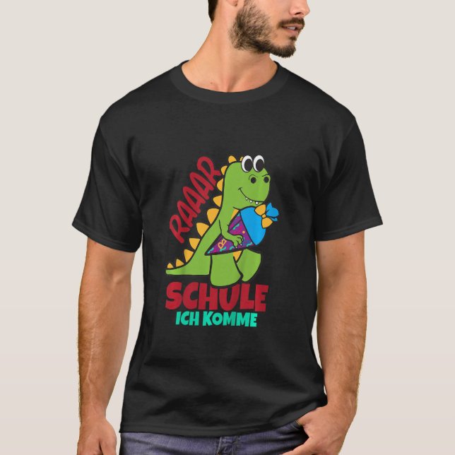 Camiseta Kids Dino School Dinosaur School Cone I Come (Anverso)