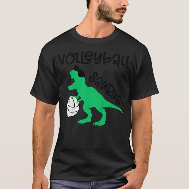 Camiseta Kids Dinosaur Volleyball Saurus Toddler Boy Bigges (Anverso)