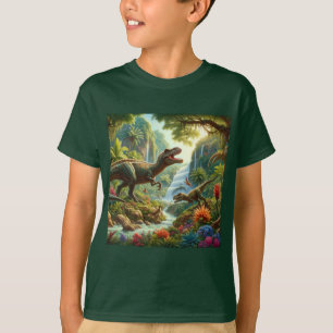 Camiseta Kids Dinosaurs AI Art